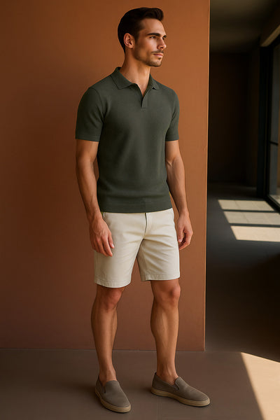 Schiefergraues City-Poloshirt
