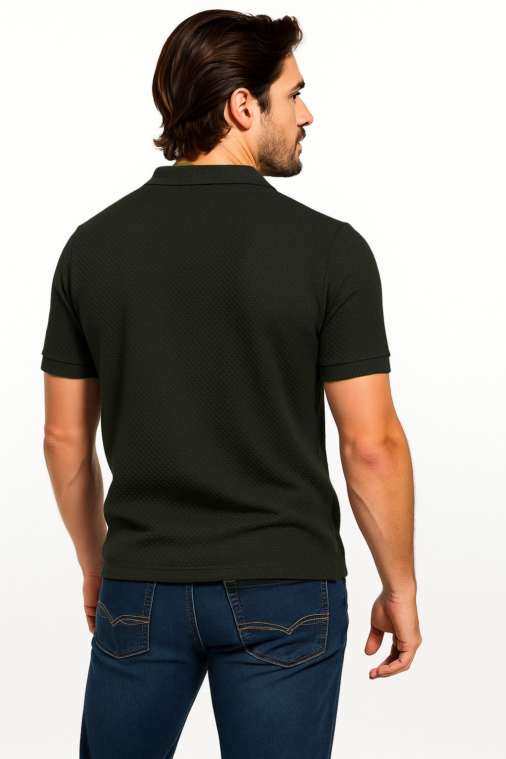 Schiefergraues City-Poloshirt