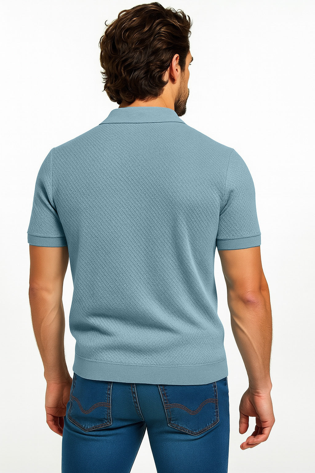 Azur Modernes Poloshirt