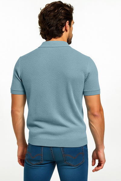 Azur Modernes Poloshirt