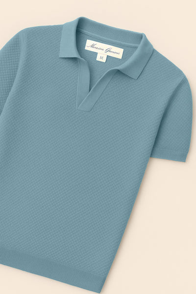 Azur Modernes Poloshirt